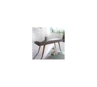 Banc 117x38x51 cm en coton et piétement en manguier massif