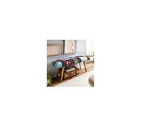 Banc 117x38x51 cm en velours multicolore