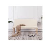 vidaXL Banc 139,5 cm Crème Polyester Crème G