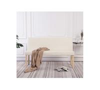 Banc 139,5 cm Crème Similicuir