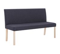 vidaXL – Banc 139,5 cm – Polyester – Gris foncé