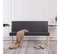 vidaXL Banc 139,5 cm Gris en similicuir