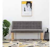 Banc 140cm Crème Velours Banquette Salon Couloir Entrée Salle de Séjour vidaXL