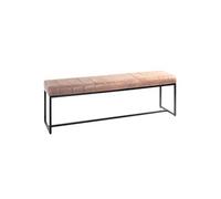 Banc en Cuir Design "Rida" 150cm Marron & Noir