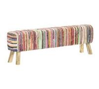 vidaXL Banc 160 cm Tissu Chindi multicolore