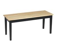 Banc 2 personnes dim. 102L x 36l x 45H cm bois de pin noir