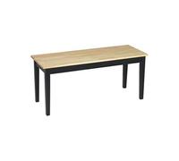 Banc 2 Personnes Dim. 102l X 36l X 45h Cm Bois De Pin Noir Noir