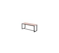 Banc 2 places 120x35x45 cm naturel et noir - DARCY
