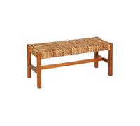 Atmosphera Banc Sidoan 2 places, assise tressée en bois, 102x38 cm – Marron