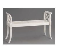 Banc 2 places blanc cassé Boston - Amadeus - Blanc - Bois Blanc G