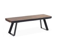 Banc 2 places bois marron - décoration