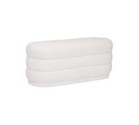 - Banc 2 places en bouclette - Blanc