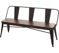 Banc À 3 Places, Hwc-H10,Salle À Manger, Design Chesterfield,Industriel,Gastronomie,Similicuir Noir-Marron Multicolore