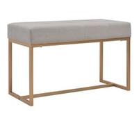 vidaXL Banc 80 cm Velours gris et doré G