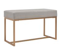 Banc 80 cm Gris Velours Tabouret Siège Banquette Pouf Salon Intérieure vidaXL