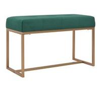 vidaXL Banc Tabouret Siège Banquette Pouf Bout de Lit Bout de Canapé Chambre à Coucher Salon Salle de Séjour Intérieure Maison 80 cm Vert Velours