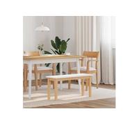 vidaXL Banc 90 cm Blanc Bois Massif Caoutchouc, Chaise de Banc, canapé de Banc, Banc d'entrée, siège de Banc, Banc d'intérieur, Banc de Couloir