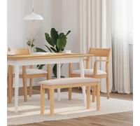 Banc 90 cm blanc bois massif caoutchouc chaise de banc canapé de banc vidaXL