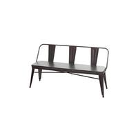 MCW Banc à 3 places MCW-H10 chesterfield similicuir noir-gris