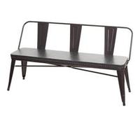 Banc À 3 Places, Hwc-H10, Pour Salle À Manger,Design Chesterfield, Industriel,Gastronomie,Similicuir Noir-Gris Multicolore