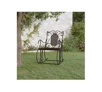 Banc à bascule 84 cm Noir Acier 318830