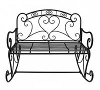 Banc à bascule en métal 2 places - 110 x 101 x 94 cm - Salon extérieur de jardin, banc à bascule