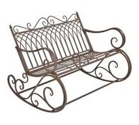Banc à Bascule Greenough Vintage Métal 85 x 113 x 95 cm Bronze [en.casa]