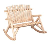 Banc à bascule jardin 2 places 123x96x102 cm bois massif épicéa