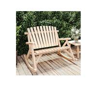 Banc à bascule jardin 2 places 123x96x102 cm bois massif épicéa