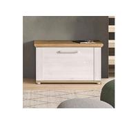 Banc à chaussure 78x37x43cm décor blanc et naturel - VERONICE
