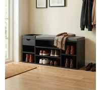 Banc à chaussures 100cm Banc d'entrée Meuble de couloir Porte-chaussures Moderne