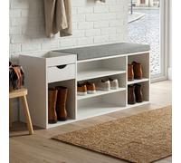 Banc à chaussures 100cm Banc d'entrée Meuble de couloir Porte-chaussures Moderne