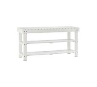 HOMCOM Banc à Chaussures, Meuble à Chaussures en Bois à 3 Niveaux avec étagère de Rangement et Compartiment caché, Banc d'entrée pour Couloir, Chambre, 90 x 29 x 45 cm, Blanc