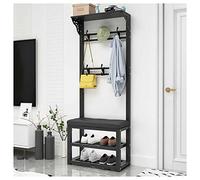 Banc à chaussures 3 en 1 avec coussin éponge pour entrée de rangement, tabouret élégant pour changer de chaussures, idéal pour la chambre à coucher, la maison et le bureau