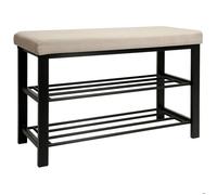 Banc à Chaussures - 81x32x46 Banc d’Entrée avec Rangement - Étagère avec Assise