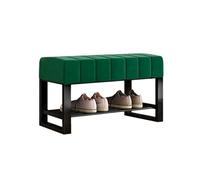 Banc à chaussures à 2 niveaux avec siège rembourré, banc à chaussures rembourré en tissu, pour entrée, chambre à coucher, salon, entrée, couloir,