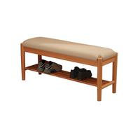 Banc à chaussures à 2 niveaux avec siège rembourré, rangement robuste pour entrée, couloir, salon, chambre à coucher et dressing, étagère à chaussures parfaite pour la décoration de la maison