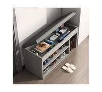 Banc à chaussures à 3 niveaux pour entrée, rangement intégré pour chaussures pour salon, chambre à coucher, couloir, design élégant et peu encombrant, parfait pour un usage domestique
