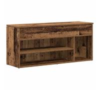Banc à Chaussures autoportant en Bois Vieilli,102x30,5x45cm,Bois d'ingénierie,Solution de Rangement Moderne pour entrée/Chambre