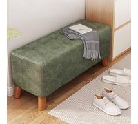 Banc à chaussures avec coussin d'assise, banc d'entrée avec pieds en bois massif, banc ottoman moderne, banc de salle à manger, banc à chaussures pour salon, chambre à coucher, vestiaire