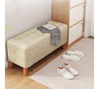 Banc à chaussures avec coussin d'assise, banc d'entrée avec pieds en bois massif, banc ottoman moderne, banc de salle à manger, banc à chaussures pour salon, chambre à coucher, vestiaire