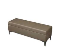 Banc à Chaussures avec coussinpouf de rangementgrand Tabouret de lit pour Jouets d'enfantschambrecouloirsalonsiège rembourré (120 x 40 x 43 cmmarron Clair)