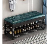 Banc à chaussures avec siège en cuir - Solution de rangement d'entrée, supporte jusqu'à 200 kg, assemblage facile