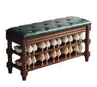 Banc à Chaussures avec siège intégré, étagère à Chaussures en Bois à 2 Niveaux, Banc de Rangement Durable et Stable pour entrée, Couloir, Placard, Chambre d'étudiant. Charge maximale : 200 k