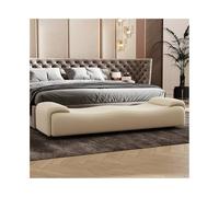 Banc à chaussures avec siège, tabouret de lit, canapé, banc long, léger, de luxe, pour chambre, rangement de vêtements, garde-robe, banc pour changer de chaussures, banc à chaussures (Off-blanc, grand