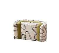 Banc À Chaussures Banc ottoman d’entrée vintage, tabouret long moderne du milieu siècle for la maison, siège de rangement chaussures minimaliste et accent couloir créatif(Large - Water Yellow)