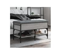 vidaXL Banc à chaussures Sonoma gris – 82 x 42 x 45 cm – Bois d'ingénierie