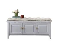 Banc à Chaussures Chaussure en Bois Minimaliste Moderne Tabouret à Langer Tabouret de Porche Foyer Salon casier Coussin de Rangement Multicouche Banc à Chaussures D'entrée(C,M 120cm)