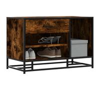 Banc à chaussures chêne fumé bois d'ingénierie et métal banc vidaXL