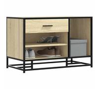Banc à chaussures chêne fumé bois d'ingénierie et métal banc vidaXL